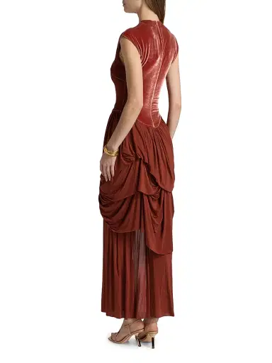 Zimmermann Women's Memento Drape Maxi Dress - Dark Rose | Thumbnail 5 Zimmermann Women's Memento Drape Maxi Dress - Dark Rose | Thumbnail 5