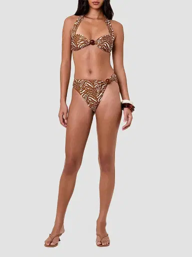 NICHOLAS Women's Salina Beaded Bikini Bottom - Abstract Animal | Thumbnail 2 NICHOLAS Women's Salina Beaded Bikini Bottom - Abstract Animal | Thumbnail 2