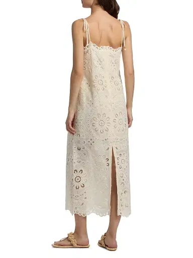 Zimmermann Women's Rhiannon Embroidered Cotton Midi-Dress - | Thumbnail 5 Zimmermann Women's Rhiannon Embroidered Cotton Midi-Dress - | Thumbnail 5