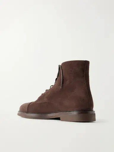 Brunello Cucinelli Suede Lace-Up Boots - Men | Thumbnail 4 Brunello Cucinelli Suede Lace-Up Boots - Men | Thumbnail 4