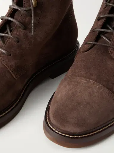 Brunello Cucinelli Suede Lace-Up Boots - Men | Thumbnail 5 Brunello Cucinelli Suede Lace-Up Boots - Men | Thumbnail 5
