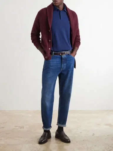 Brunello Cucinelli Logo-Print Cotton-Piqué Polo Shirt - Men | Thumbnail 2 Brunello Cucinelli Logo-Print Cotton-Piqué Polo Shirt - Men | Thumbnail 2