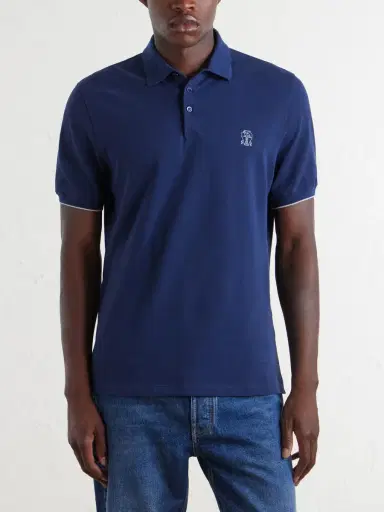 Brunello Cucinelli Logo-Print Cotton-Piqué Polo Shirt - Men | Thumbnail 3 Brunello Cucinelli Logo-Print Cotton-Piqué Polo Shirt - Men | Thumbnail 3