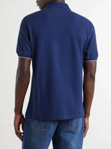 Brunello Cucinelli Logo-Print Cotton-Piqué Polo Shirt - Men | Thumbnail 4 Brunello Cucinelli Logo-Print Cotton-Piqué Polo Shirt - Men | Thumbnail 4
