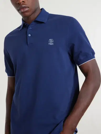 Brunello Cucinelli Logo-Print Cotton-Piqué Polo Shirt - Men | Thumbnail 5 Brunello Cucinelli Logo-Print Cotton-Piqué Polo Shirt - Men | Thumbnail 5