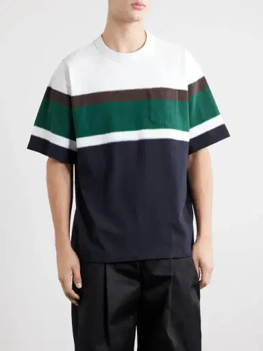 Sacai Chusen-Dyed Cotton-Jersey T-Shirt - Men | Thumbnail 3 Sacai Chusen-Dyed Cotton-Jersey T-Shirt - Men | Thumbnail 3