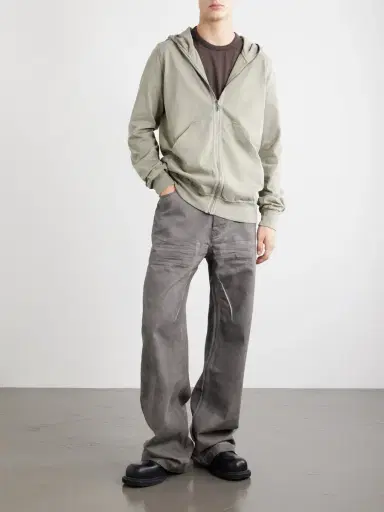 DRKSHDW by Rick Owens Gimp Cotton-Jersey Zip-Up Hoodie - Men | Thumbnail 2 DRKSHDW by Rick Owens Gimp Cotton-Jersey Zip-Up Hoodie - Men | Thumbnail 2