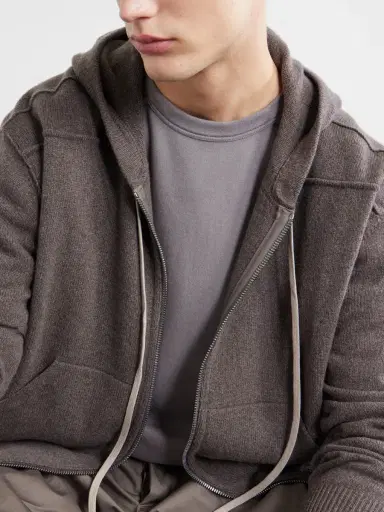 Rick Owens Cashmere and Wool-Blend Zip-Up Hoodie - Men | Thumbnail 5 Rick Owens Cashmere and Wool-Blend Zip-Up Hoodie - Men | Thumbnail 5