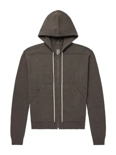 Rick Owens Cashmere and Wool-Blend Zip-Up Hoodie - Men | Thumbnail 1 Rick Owens Cashmere and Wool-Blend Zip-Up Hoodie - Men | Thumbnail 1