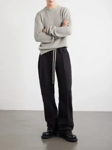 Rick Owens Fisherman Virgin Wool Sweater - Men | Thumbnail 2 Rick Owens Fisherman Virgin Wool Sweater - Men | Thumbnail 2