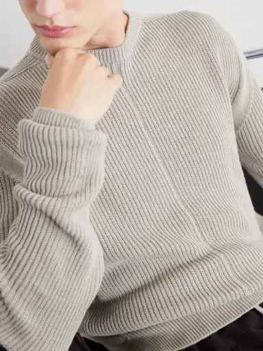 Rick Owens Fisherman Virgin Wool Sweater - Men | Thumbnail 5 Rick Owens Fisherman Virgin Wool Sweater - Men | Thumbnail 5