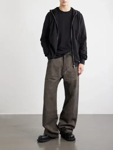 DRKSHDW by Rick Owens Gimp Cotton-Jersey Zip-Up Hoodie - Men | Thumbnail 2 DRKSHDW by Rick Owens Gimp Cotton-Jersey Zip-Up Hoodie - Men | Thumbnail 2