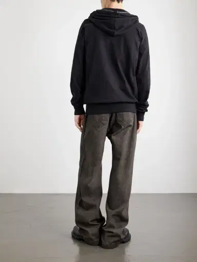 DRKSHDW by Rick Owens Gimp Cotton-Jersey Zip-Up Hoodie - Men | Thumbnail 4 DRKSHDW by Rick Owens Gimp Cotton-Jersey Zip-Up Hoodie - Men | Thumbnail 4