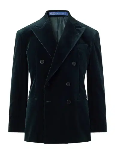 Polo Ralph Lauren Double-Breasted Linen-Blend Velvet Blazer - Men | Thumbnail 1 Polo Ralph Lauren Double-Breasted Linen-Blend Velvet Blazer - Men | Thumbnail 1