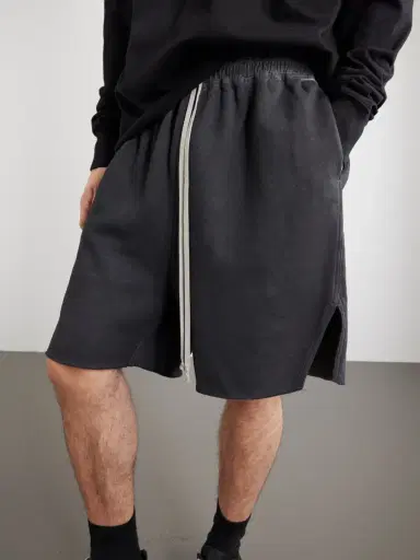 DRKSHDW by Rick Owens Straight-Leg Cotton-Jersey Drawstring Shorts - Men | Thumbnail 6 DRKSHDW by Rick Owens Straight-Leg Cotton-Jersey Drawstring Shorts - Men | Thumbnail 6