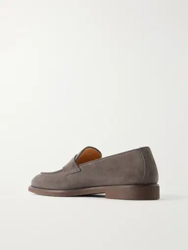 Brunello Cucinelli Flex Suede Penny Loafers - Men | Thumbnail 4 Brunello Cucinelli Flex Suede Penny Loafers - Men | Thumbnail 4