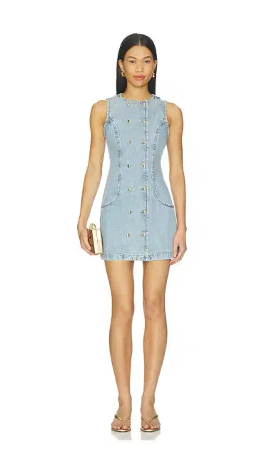 retrofete Hanna Denim Dress | Thumbnail 1 retrofete Hanna Denim Dress | Thumbnail 1