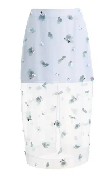 Simkhai Delilah Embellished Chiffon Midi Skirt | Thumbnail 1 Simkhai Delilah Embellished Chiffon Midi Skirt | Thumbnail 1