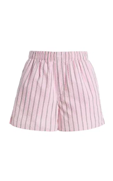 With Nothing Underneath Exclusive The Boxer Striped Cotton Seersucker Shorts | Thumbnail 6 With Nothing Underneath Exclusive The Boxer Striped Cotton Seersucker Shorts | Thumbnail 6