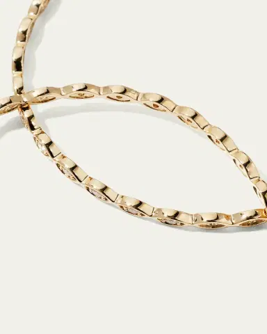 Sydney Evan Yellow Gold Large Marquise Evil Eye Diamond Hoop Earrings | Thumbnail 3 Sydney Evan Yellow Gold Large Marquise Evil Eye Diamond Hoop Earrings | Thumbnail 3