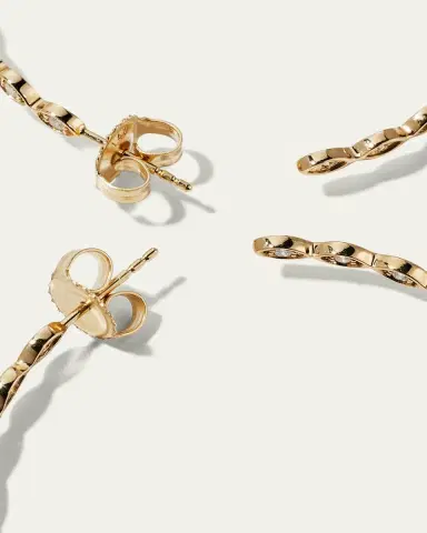 Sydney Evan Yellow Gold Large Marquise Evil Eye Diamond Hoop Earrings | Thumbnail 4 Sydney Evan Yellow Gold Large Marquise Evil Eye Diamond Hoop Earrings | Thumbnail 4