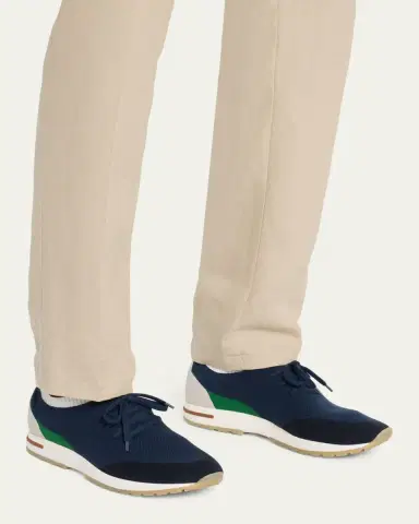 Loro Piana Men's Flexy Walk Knit Trainer Sneakers | Thumbnail 4 Loro Piana Men's Flexy Walk Knit Trainer Sneakers | Thumbnail 4