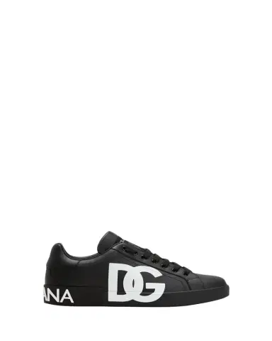 Dolce & Gabbana Men's Portofino Leather Low-Top Sneakers | Thumbnail 1 Dolce & Gabbana Men's Portofino Leather Low-Top Sneakers | Thumbnail 1