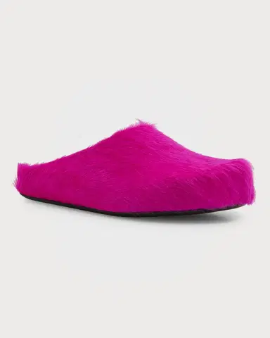 Marni Men's Fussbett Calf Hair Sabot Mules | Thumbnail 3 Marni Men's Fussbett Calf Hair Sabot Mules | Thumbnail 3
