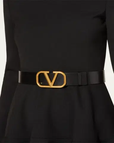 Valentino Garavani VLogo Leather Belt, 40mm | Thumbnail 4 Valentino Garavani VLogo Leather Belt, 40mm | Thumbnail 4