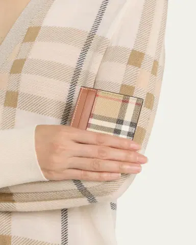 Burberry Sandon Check Card Holder | Thumbnail 2 Burberry Sandon Check Card Holder | Thumbnail 2