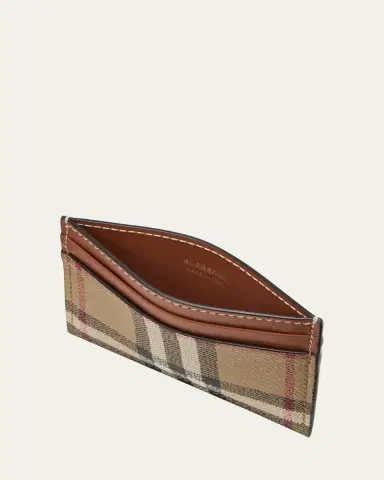Burberry Sandon Check Card Holder | Thumbnail 4 Burberry Sandon Check Card Holder | Thumbnail 4