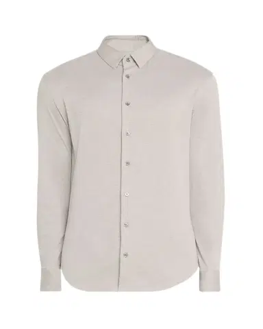 Giorgio Armani Men's Solid Cotton Stretch Sport Shirt | Thumbnail 1 Giorgio Armani Men's Solid Cotton Stretch Sport Shirt | Thumbnail 1