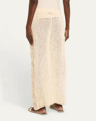 Hannah Artwear Kasi Wide-Leg Cotton Crochet Pants | Thumbnail 3 Hannah Artwear Kasi Wide-Leg Cotton Crochet Pants | Thumbnail 3