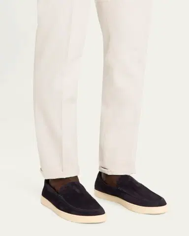 Brunello Cucinelli Men's Hybrid Venetian Suede Slip-Ons | Thumbnail 6 Brunello Cucinelli Men's Hybrid Venetian Suede Slip-Ons | Thumbnail 6