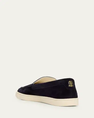 Brunello Cucinelli Men's Hybrid Venetian Suede Slip-Ons | Thumbnail 8 Brunello Cucinelli Men's Hybrid Venetian Suede Slip-Ons | Thumbnail 8