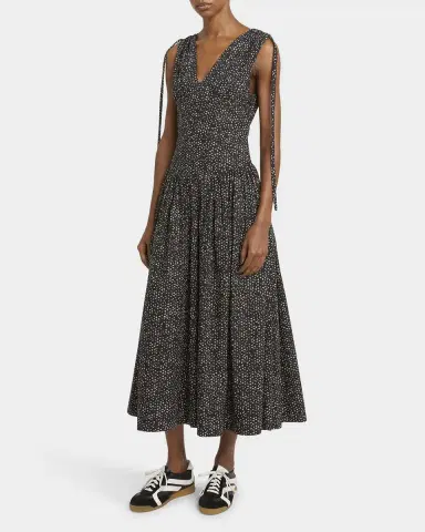 Proenza Schouler White Label Clayton Printed Poplin Drop-Waist Dress | Thumbnail 4 Proenza Schouler White Label Clayton Printed Poplin Drop-Waist Dress | Thumbnail 4