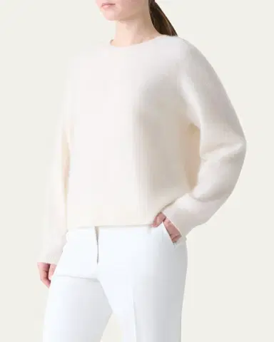 Akris Brushed Cashmere Crewneck Sweater | Thumbnail 4 Akris Brushed Cashmere Crewneck Sweater | Thumbnail 4