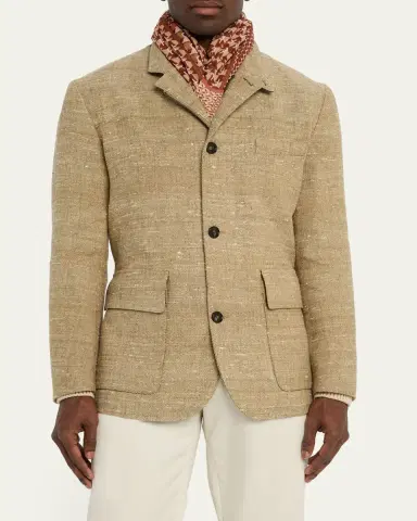 Alonpi Men's Printed Wool Scarf | Thumbnail 3 Alonpi Men's Printed Wool Scarf | Thumbnail 3