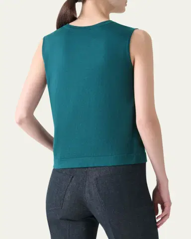 Akris Sea Island Cotton Tank Top | Thumbnail 3 Akris Sea Island Cotton Tank Top | Thumbnail 3