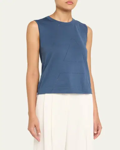 Akris Sea Island Cotton Tank Top | Thumbnail 8 Akris Sea Island Cotton Tank Top | Thumbnail 8