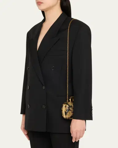 McQueen Skull Four Ring Embellished Clutch Bag | Thumbnail 2 McQueen Skull Four Ring Embellished Clutch Bag | Thumbnail 2