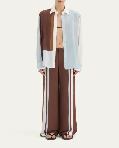 SIR Marais Button-Front Silk Shirt | Thumbnail 2 SIR Marais Button-Front Silk Shirt | Thumbnail 2