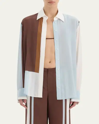 SIR Marais Button-Front Silk Shirt | Thumbnail 4 SIR Marais Button-Front Silk Shirt | Thumbnail 4