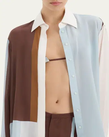 SIR Marais Button-Front Silk Shirt | Thumbnail 5 SIR Marais Button-Front Silk Shirt | Thumbnail 5