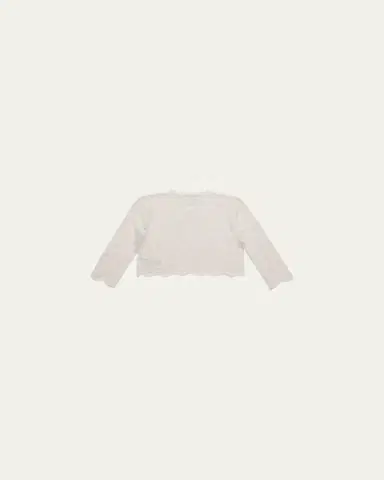 Ralph Lauren Girl's Embroidered Pointelle-Knit Cardigan, Size 3M-24M | Thumbnail 2 Ralph Lauren Girl's Embroidered Pointelle-Knit Cardigan, Size 3M-24M | Thumbnail 2