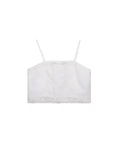 LoveShackFancy Girl's Quince Cotton Lace Crop Top, Size 7-14 | Thumbnail 1 LoveShackFancy Girl's Quince Cotton Lace Crop Top, Size 7-14 | Thumbnail 1