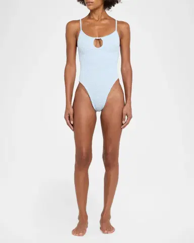 Hunza G Mia Beaded Keyhole One-Piece Swimsuit | Thumbnail 2 Hunza G Mia Beaded Keyhole One-Piece Swimsuit | Thumbnail 2