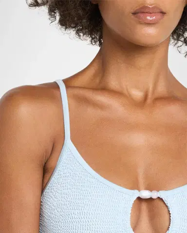 Hunza G Mia Beaded Keyhole One-Piece Swimsuit | Thumbnail 4 Hunza G Mia Beaded Keyhole One-Piece Swimsuit | Thumbnail 4