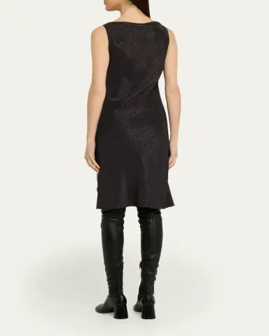Maison Margiela Jacquard Cowl-Neck Midi Dress | Thumbnail 3 Maison Margiela Jacquard Cowl-Neck Midi Dress | Thumbnail 3