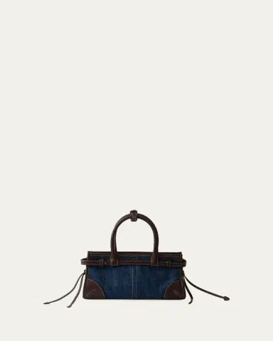 Prada Bonnie Denim & Leather Top-Handle Bag | Thumbnail 2 Prada Bonnie Denim & Leather Top-Handle Bag | Thumbnail 2